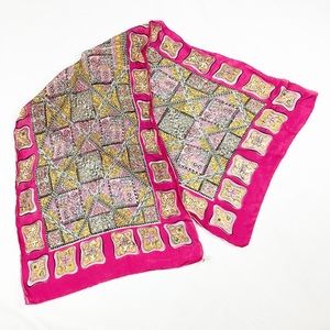 Vintage 60s silk psychedelic print scarf